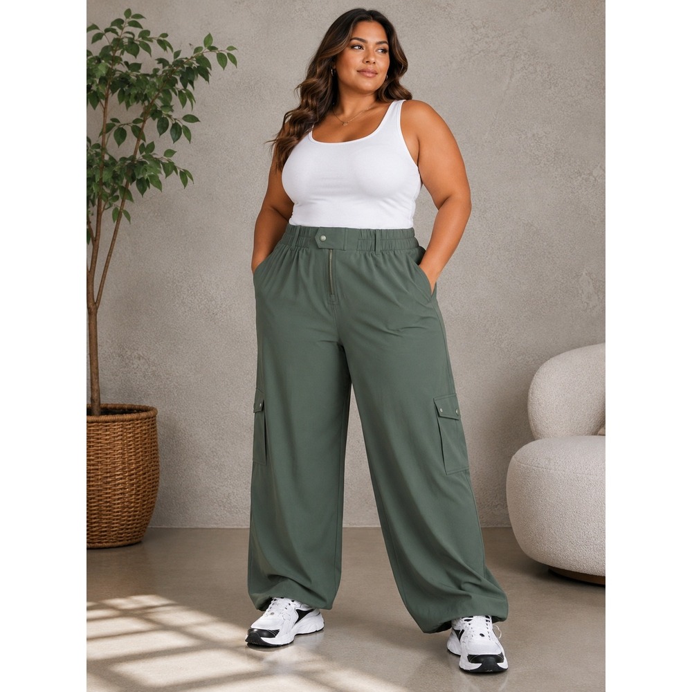 Avia Outdoor Ripstop Cargo Pants Green Relaxed Fit XXL 20 New NWT